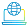 Global laptop icon