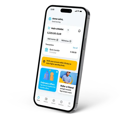 MiFInity ewallet dashboard