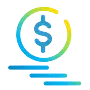 Dollar sign in circle icon